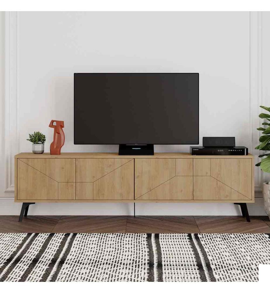 Meuble TV, chêne, panneau de particules mélaminé