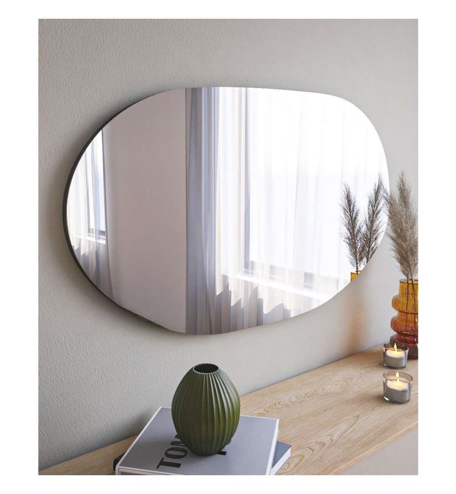 Miroir, Noir, MDF, Miroir de commode
