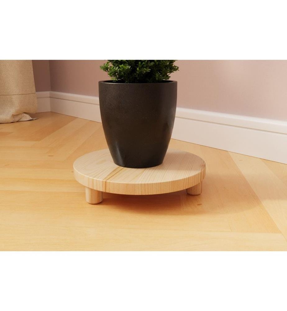 Support pour plantes, naturel, bois massif