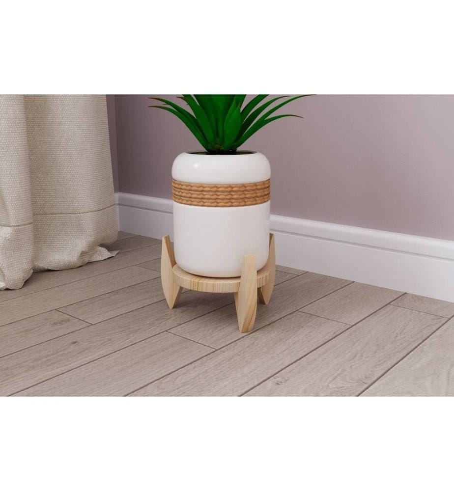Support pour plantes, naturel, bois massif