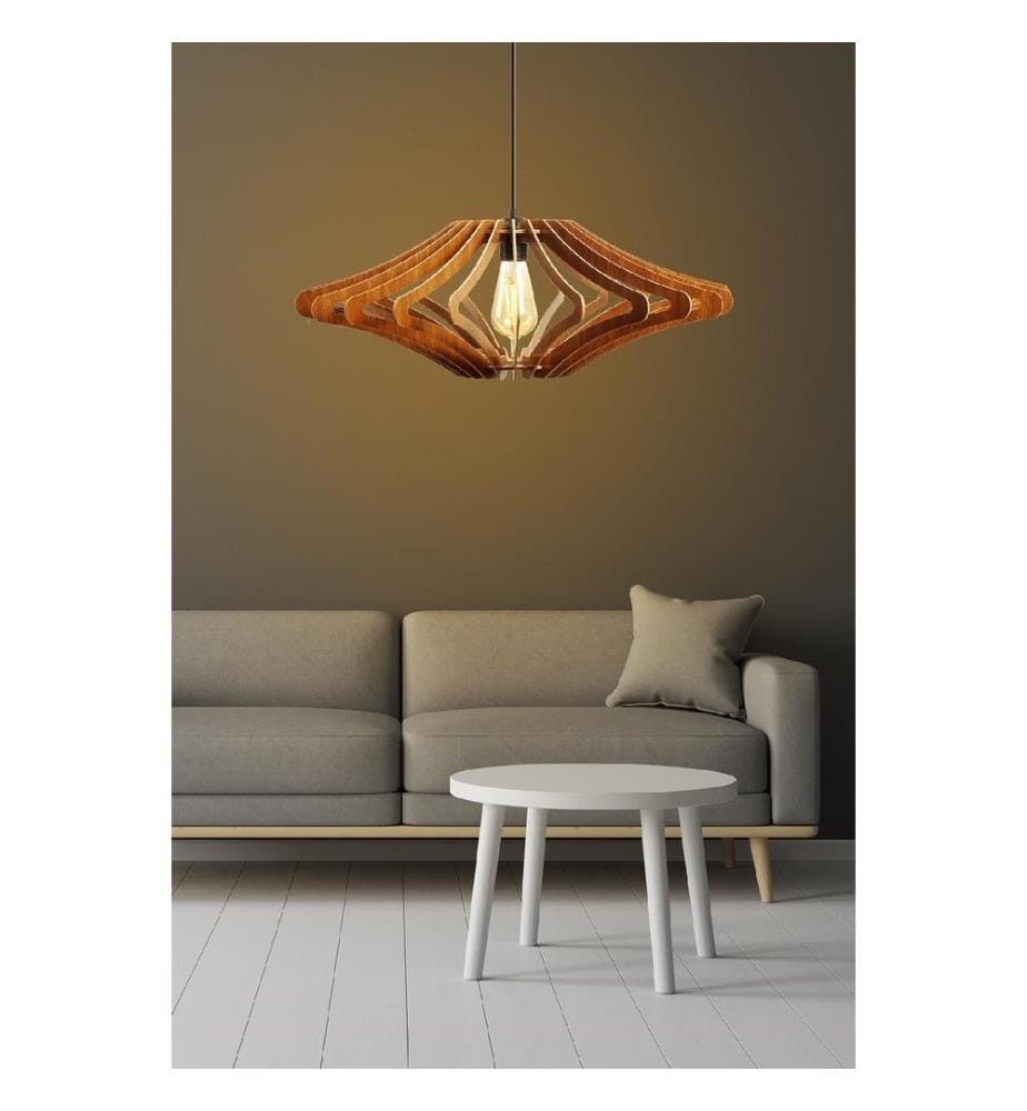 Lustre, Noyer, Corps MDF, Design spécial Lustre Big Angel