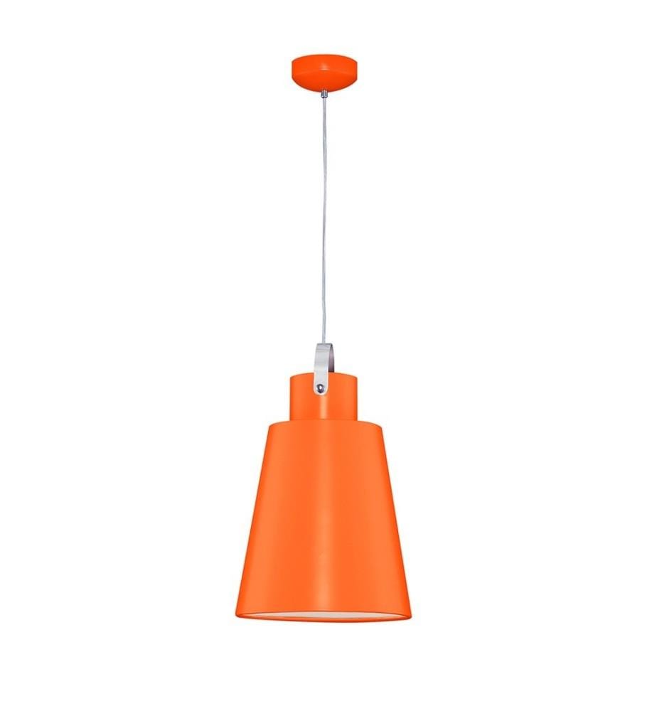 Lustre, orange, corps en métal