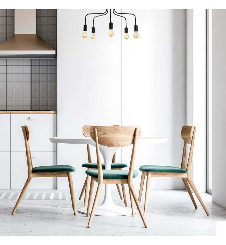 Lustre, noir, corps en fer