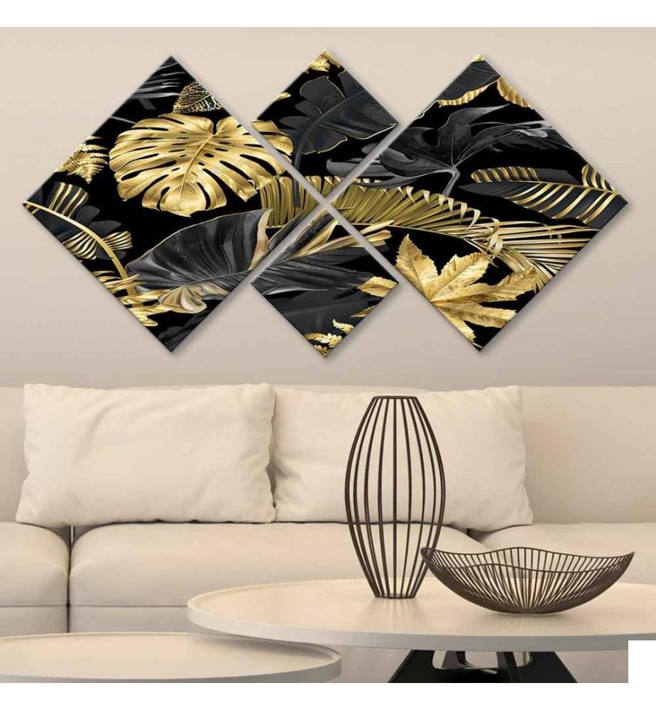 Peinture décorative MDF, 4 pièces, Multicolore, MDF, Impression Uv
