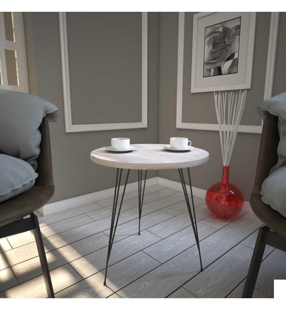 Table d'appoint, chêne de mer, panneau de particules mélaminé