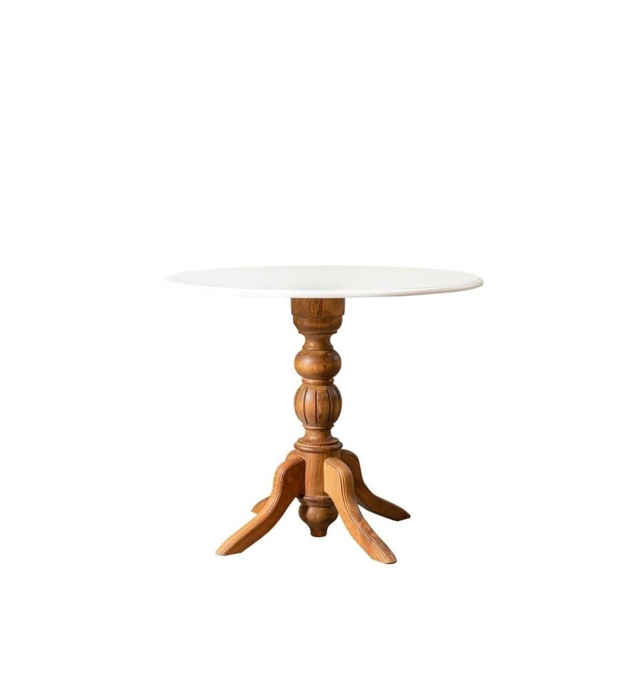 Table de cuisine, blanc, noyer, bois massif
