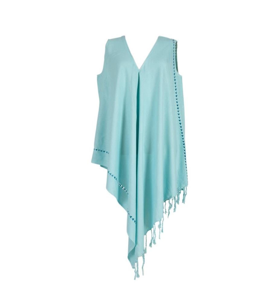 Robe de plage, verte, 100% coton, taille : Standard