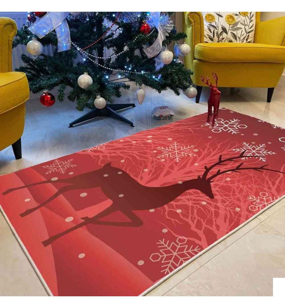 Tapis, 160 x 230, , Rouge Blanc, 70% Coton - 30% Polyester, 1450 gr-m²,