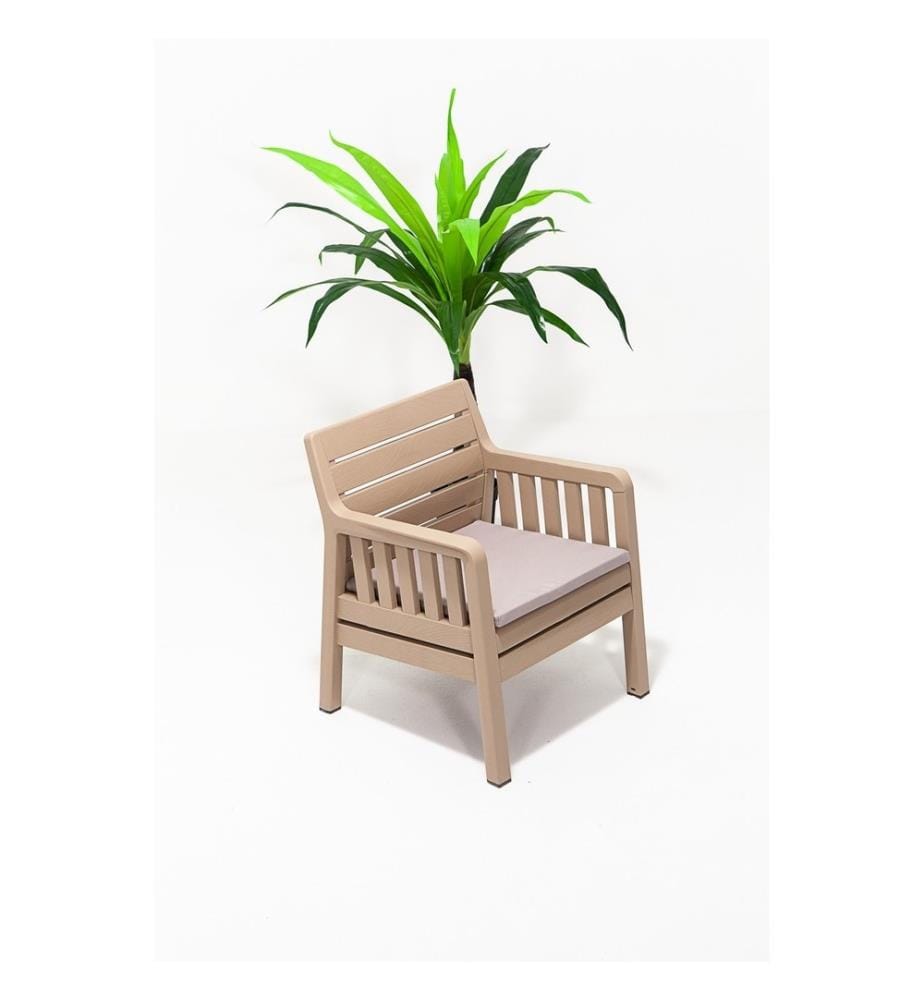 Garden 1-Seat Sofa, Cappucino, 100% Polypropylen