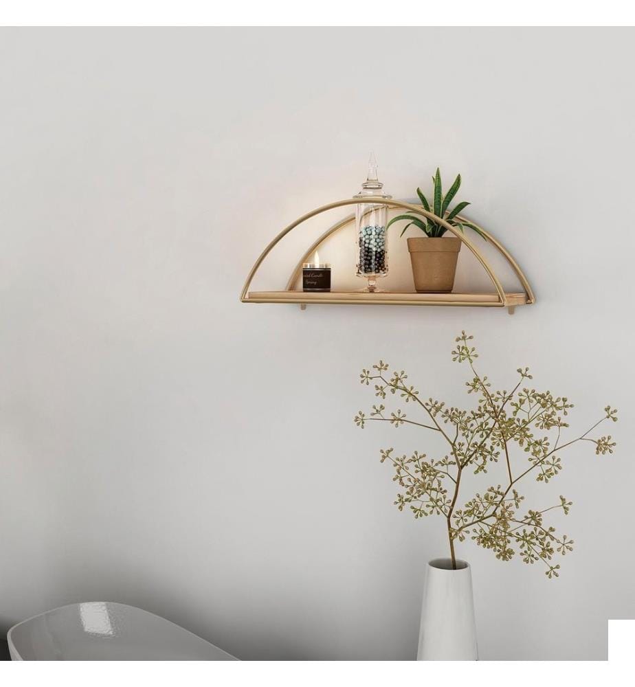 Etagère murale, Gold Brown, bois massif
