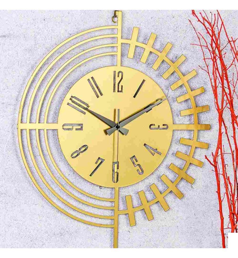 Horloge murale décorative, or, 100% métal