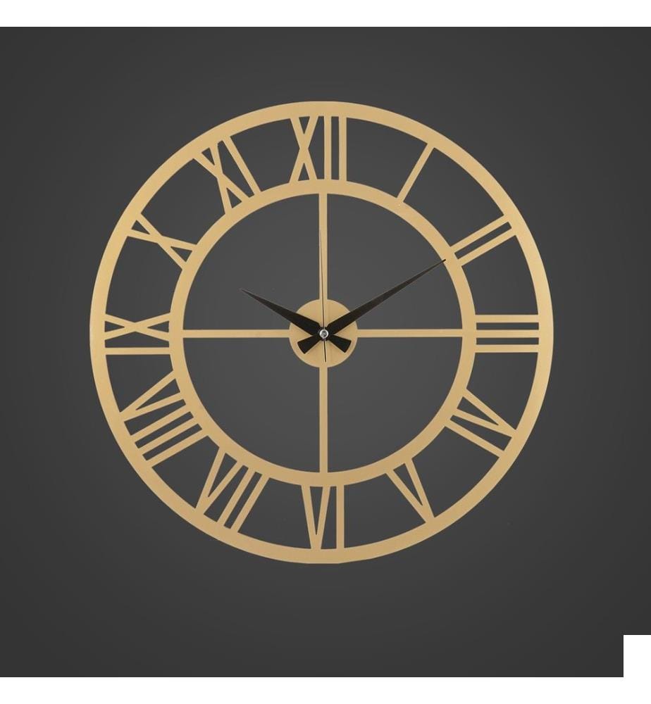 Horloge murale décorative, or, 100% métal