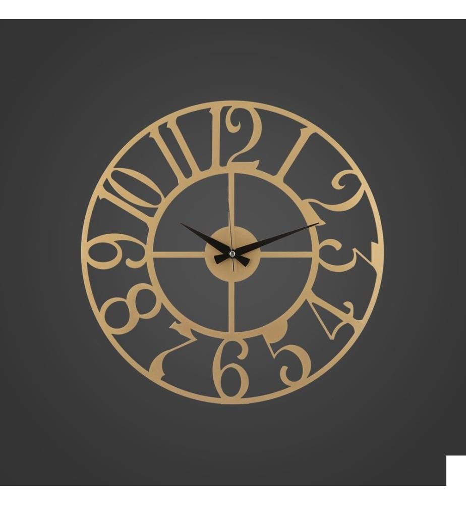 Horloge murale décorative, or, 100% métal