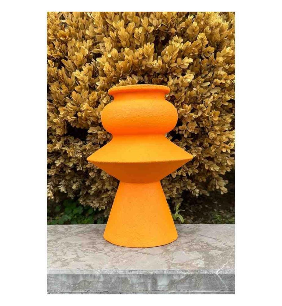 Vase, Orange, 100% céramique