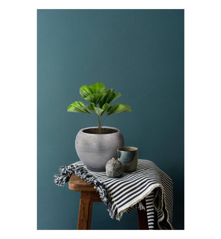 Pot décoratif, gris, Terracota - béton léger, peinture organique