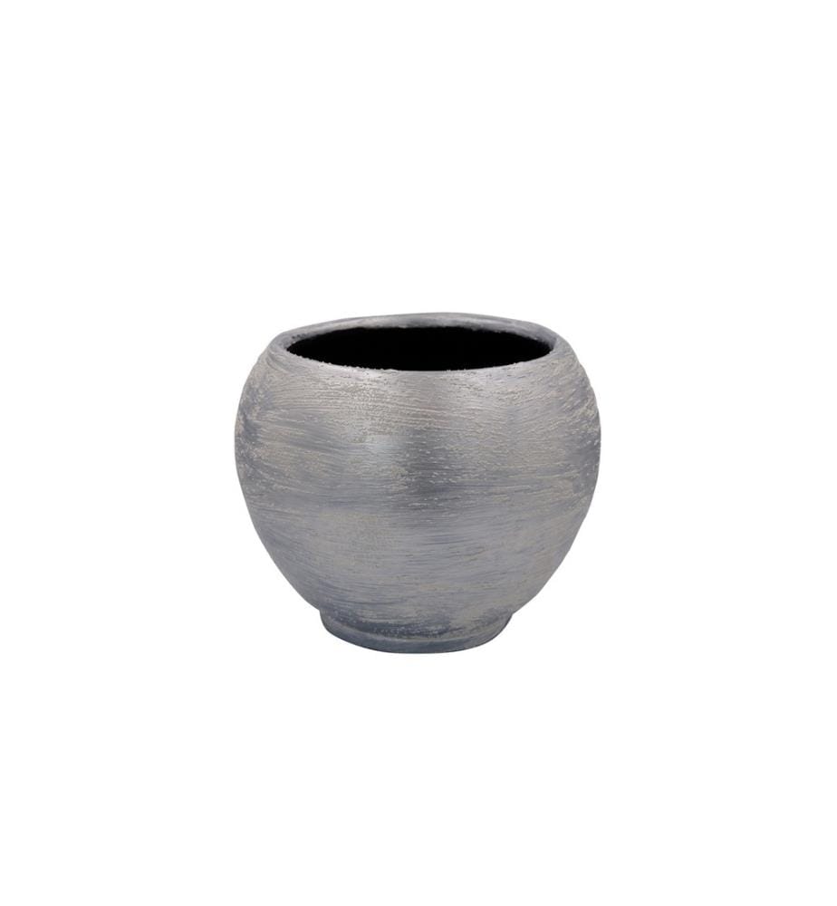 Pot décoratif, gris, Terracota - béton léger, peinture organique
