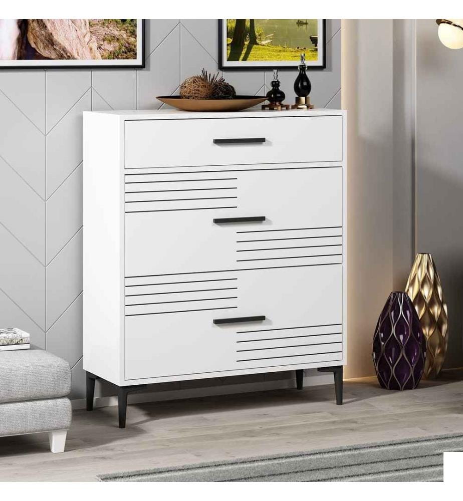 Console, blanc, panneau de particules mélaminé