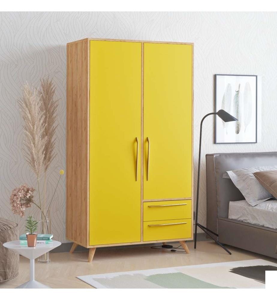 Armoire, Chêne Jaune, Panneau de particules mélaminé