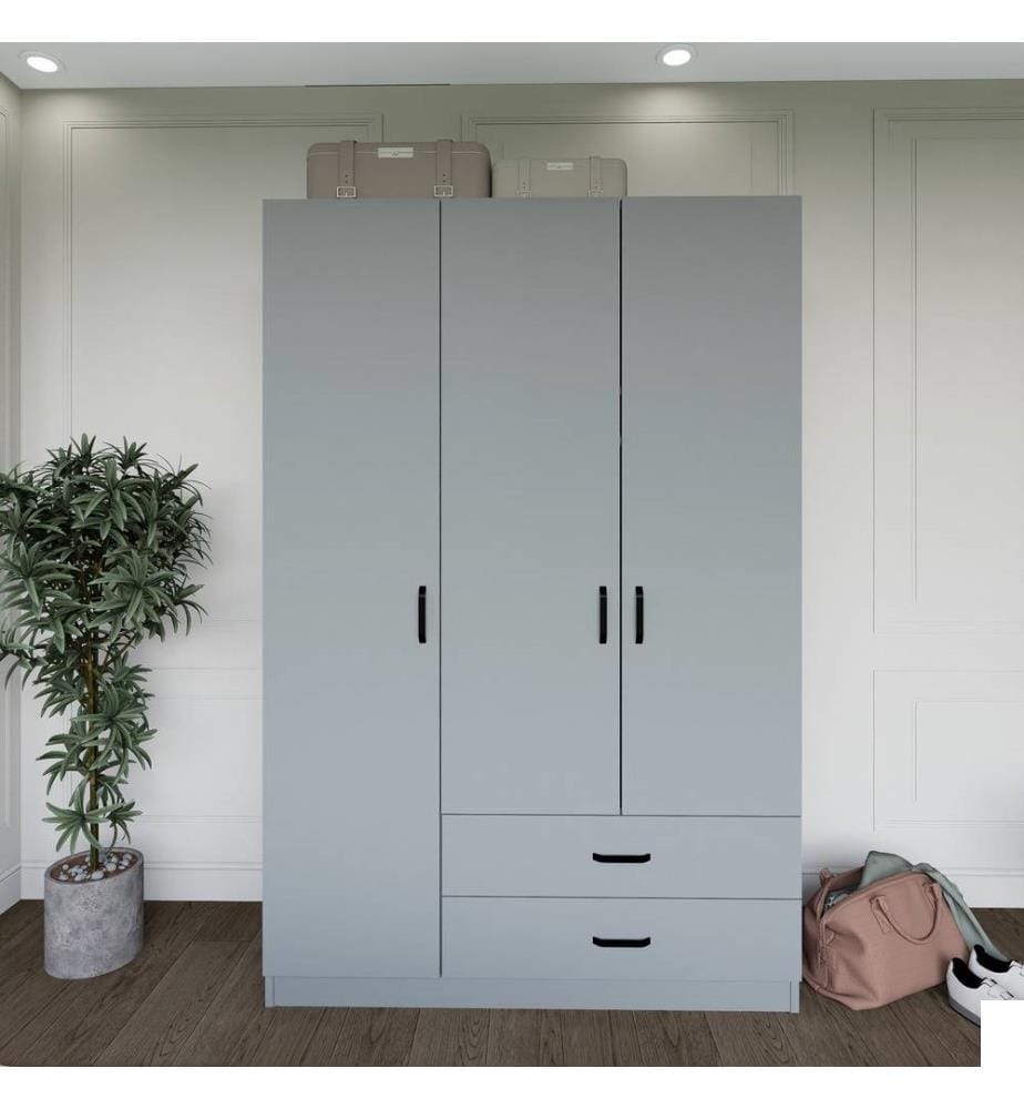 Armoire, Gris, 100% panneau de particules mélaminé