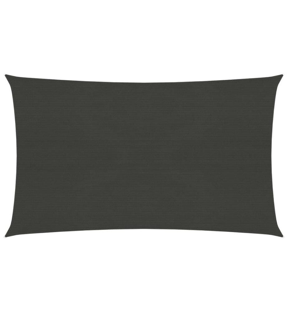 Voile d'ombrage 160 g/m² Anthracite 3x5 m PEHD