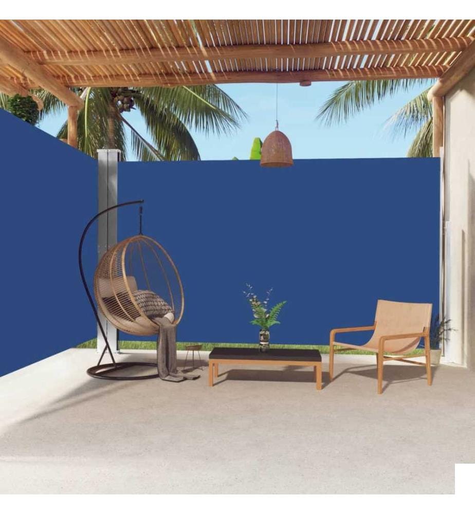 Auvent latéral rétractable Bleu 220x600 cm