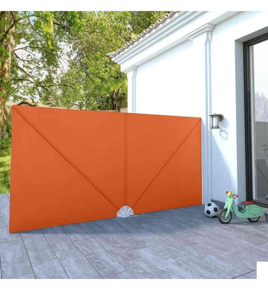 Auvent latéral pliable de terrasse Terre cuite 400 x 200 cm
