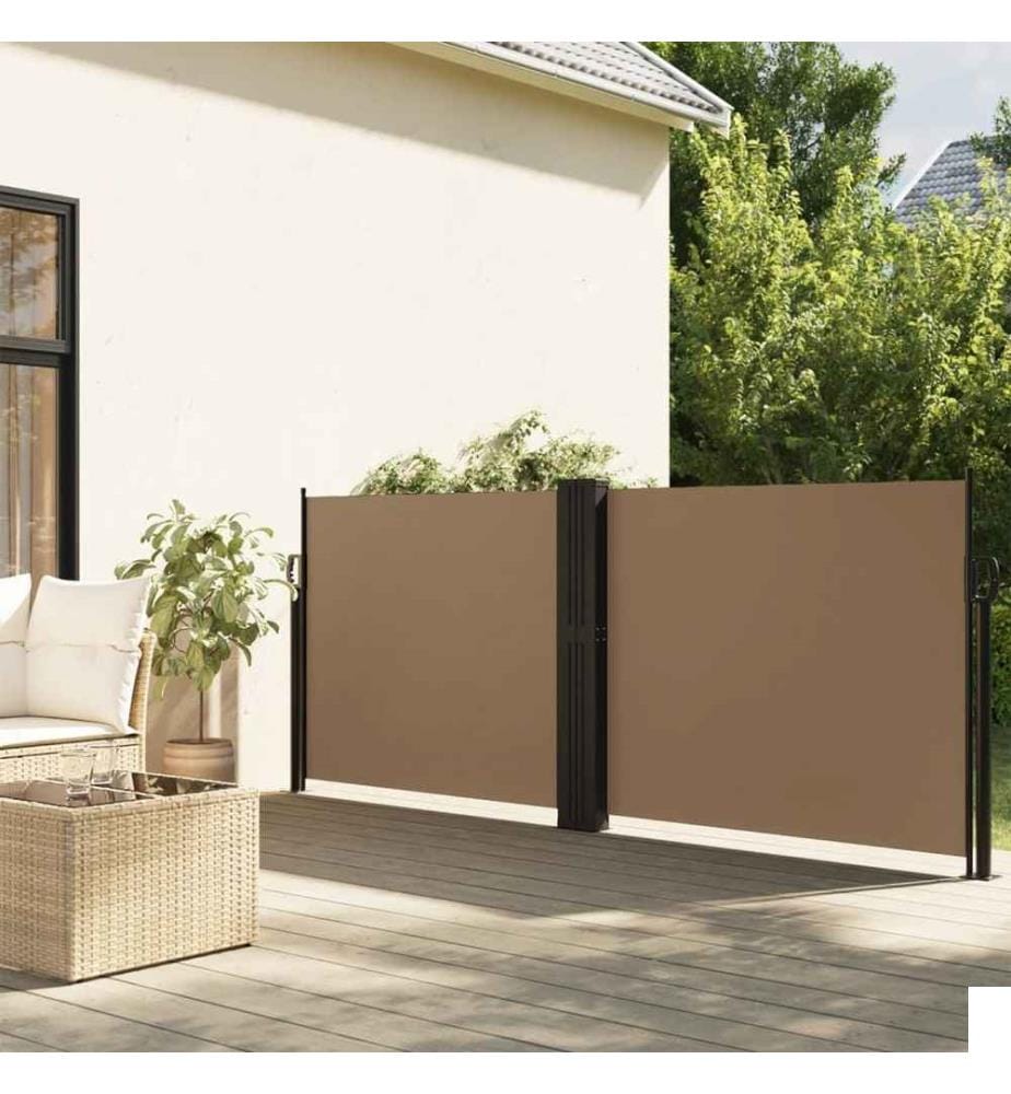 Auvent latéral rétractable taupe 100x1000 cm