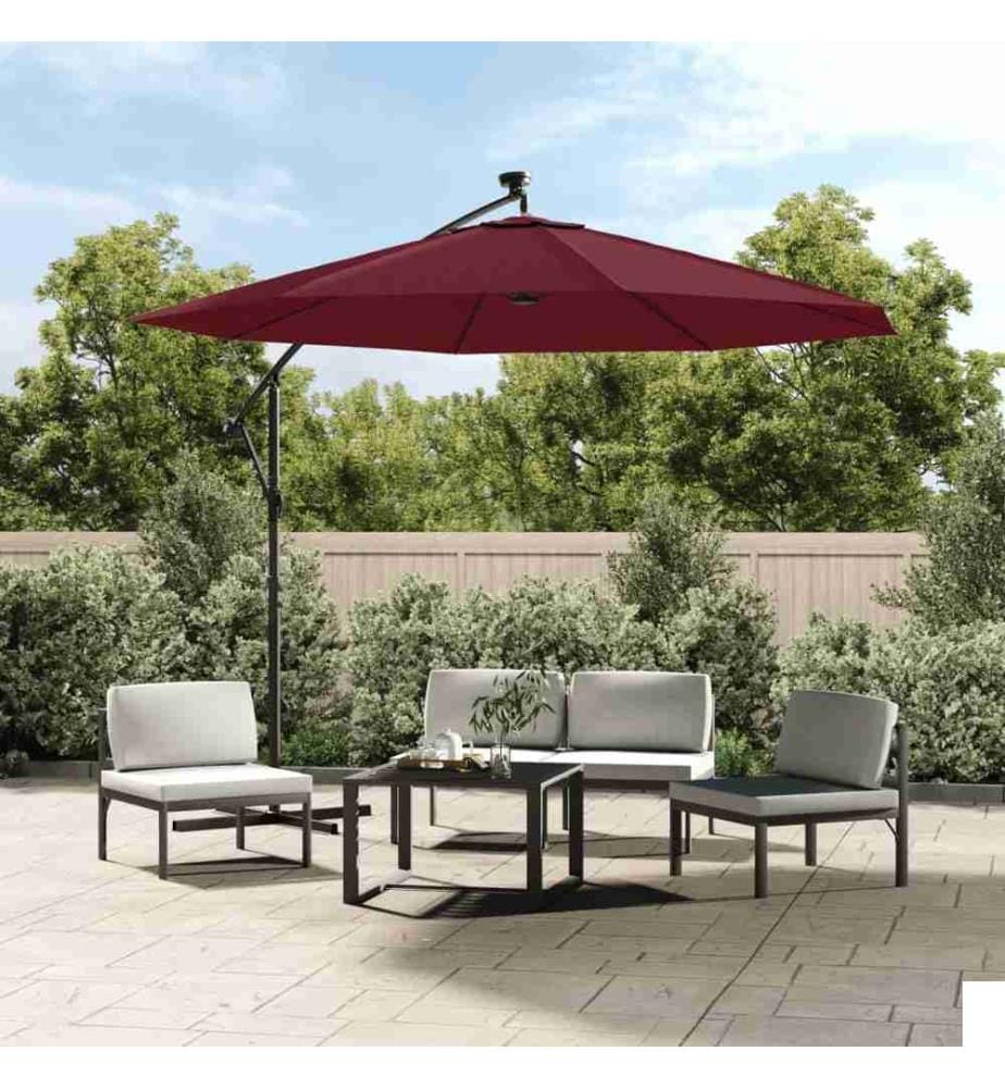 Tissu de remplacement pour parasol déporté Rouge bordeaux 350cm