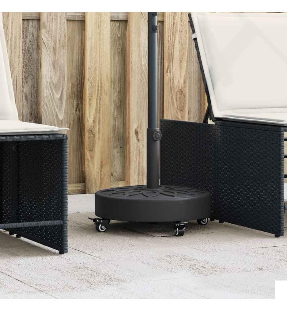 Base de parasol avec roues pour mâts Ø38 / 48 mm 27 kg rond