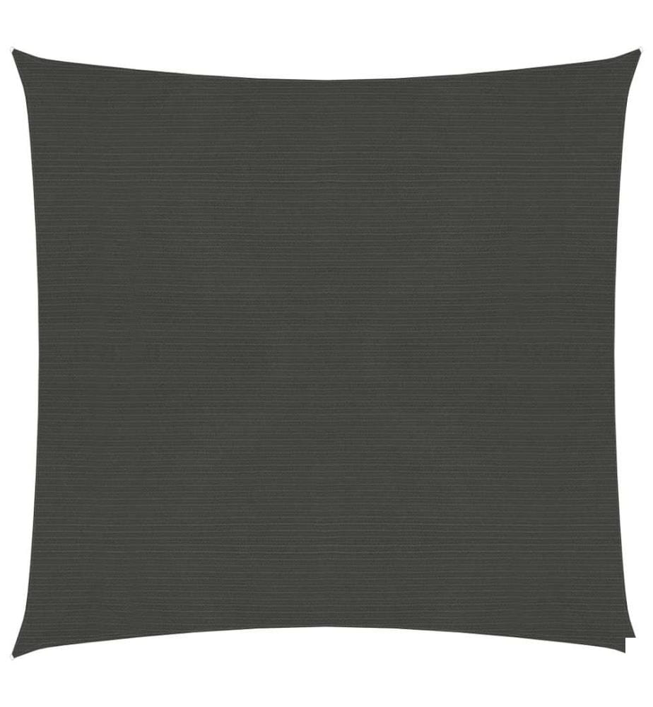Voile d'ombrage 160 g/m² Anthracite 3x3 m PEHD