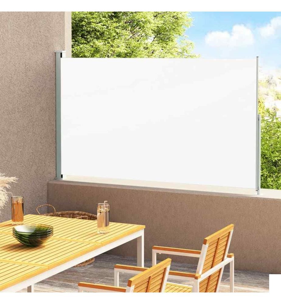 Auvent latéral rétractable de patio 220x300 cm Crème