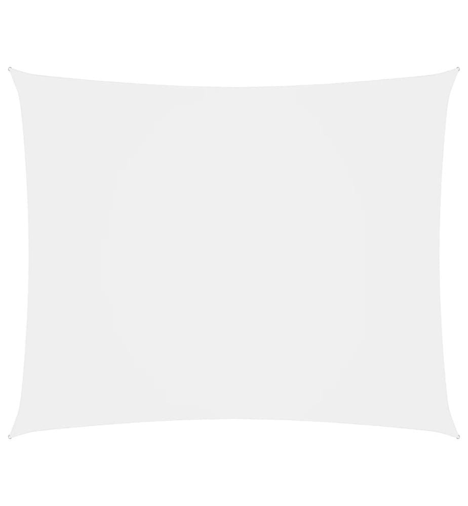 Voile de parasol tissu oxford rectangulaire 5x6 m blanc