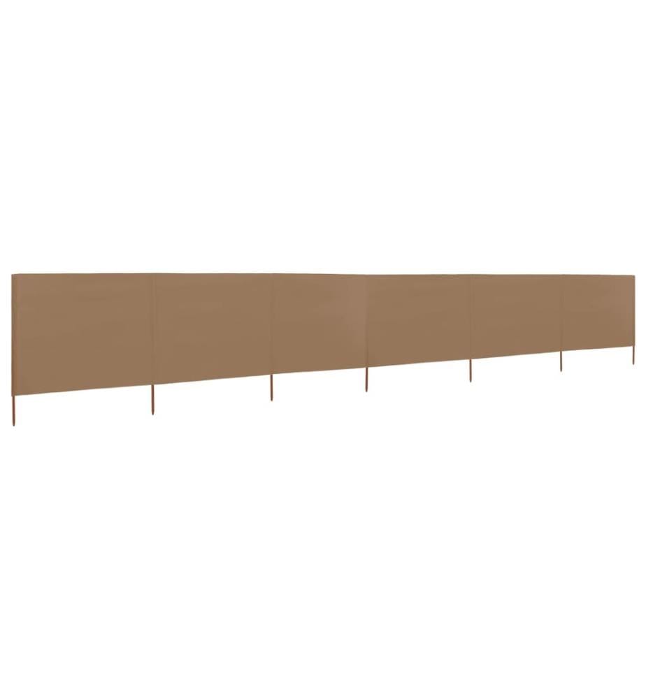 Paravent 6 panneaux Tissu 800 x 80 cm Taupe