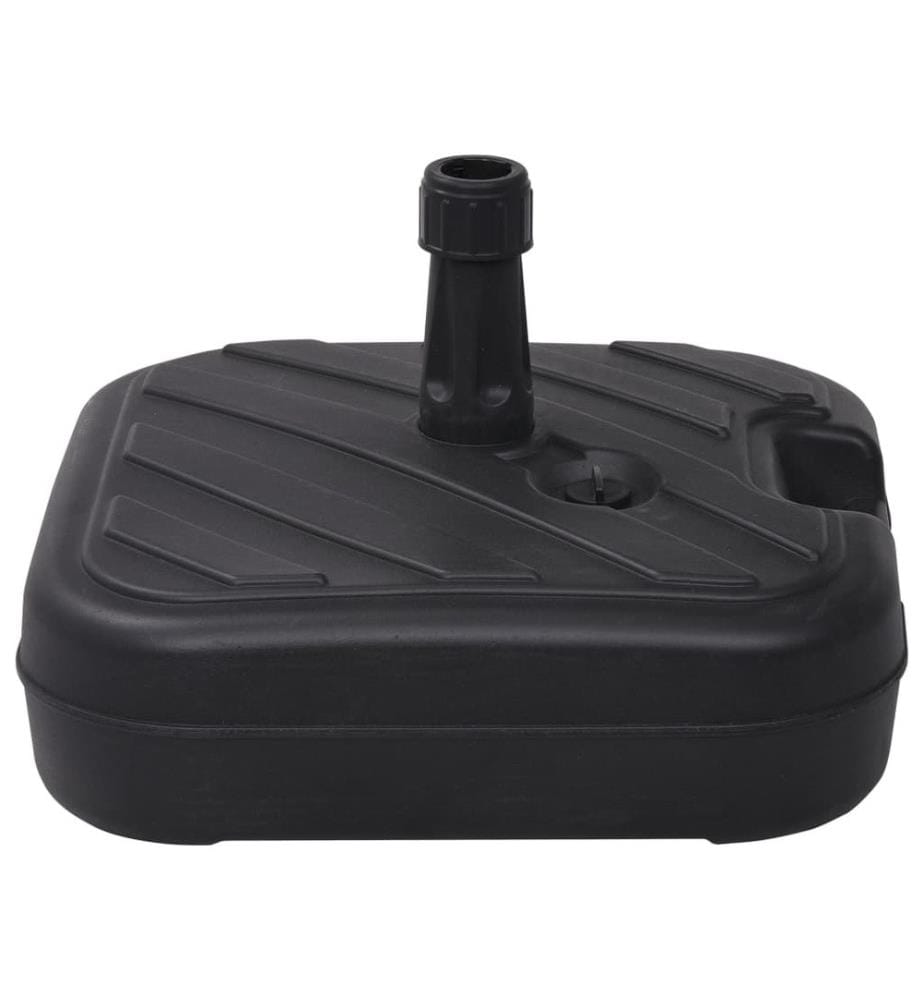 Socle de parasol Rempli de sable/d'eau 24 L Noir