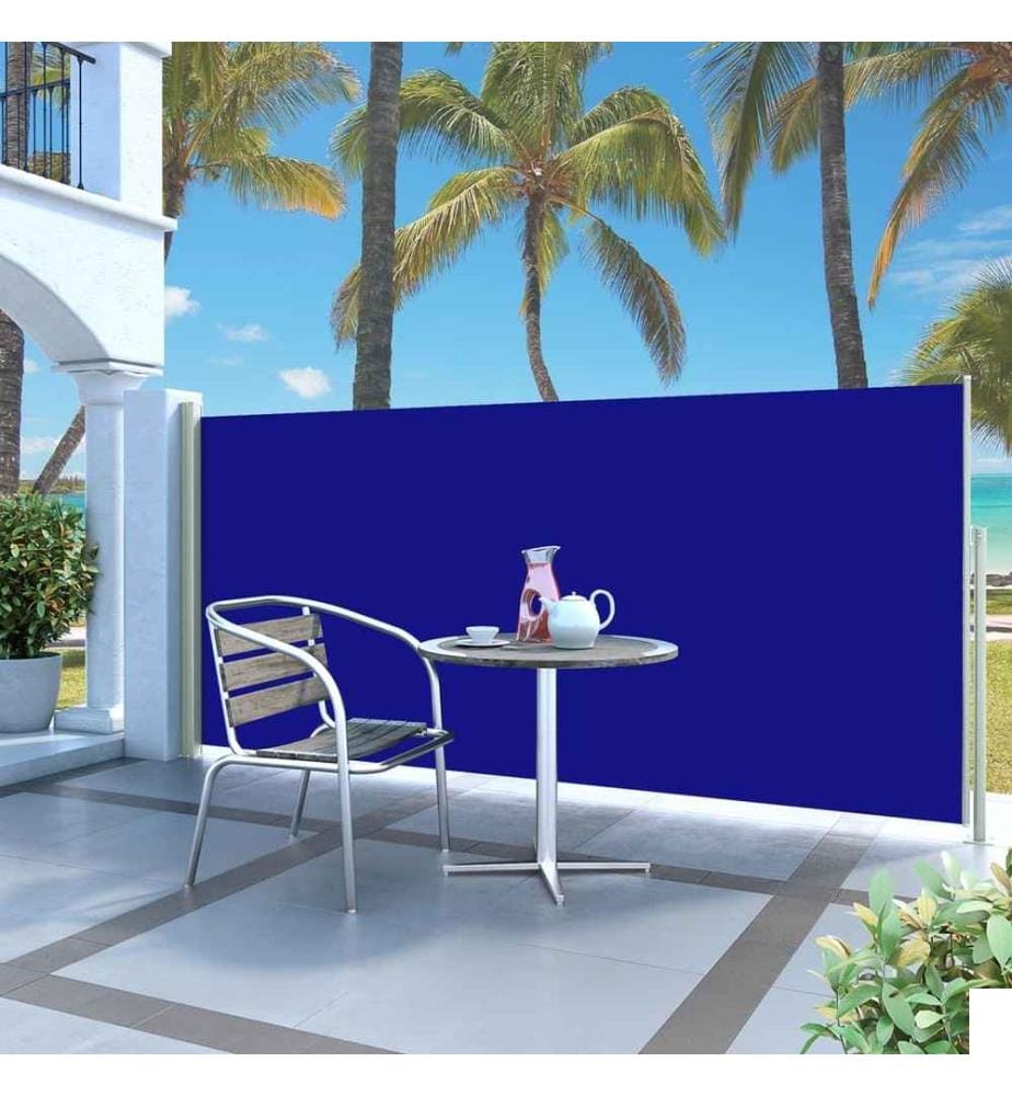 Auvent latéral rétractable 140 x 300 cm Bleu
