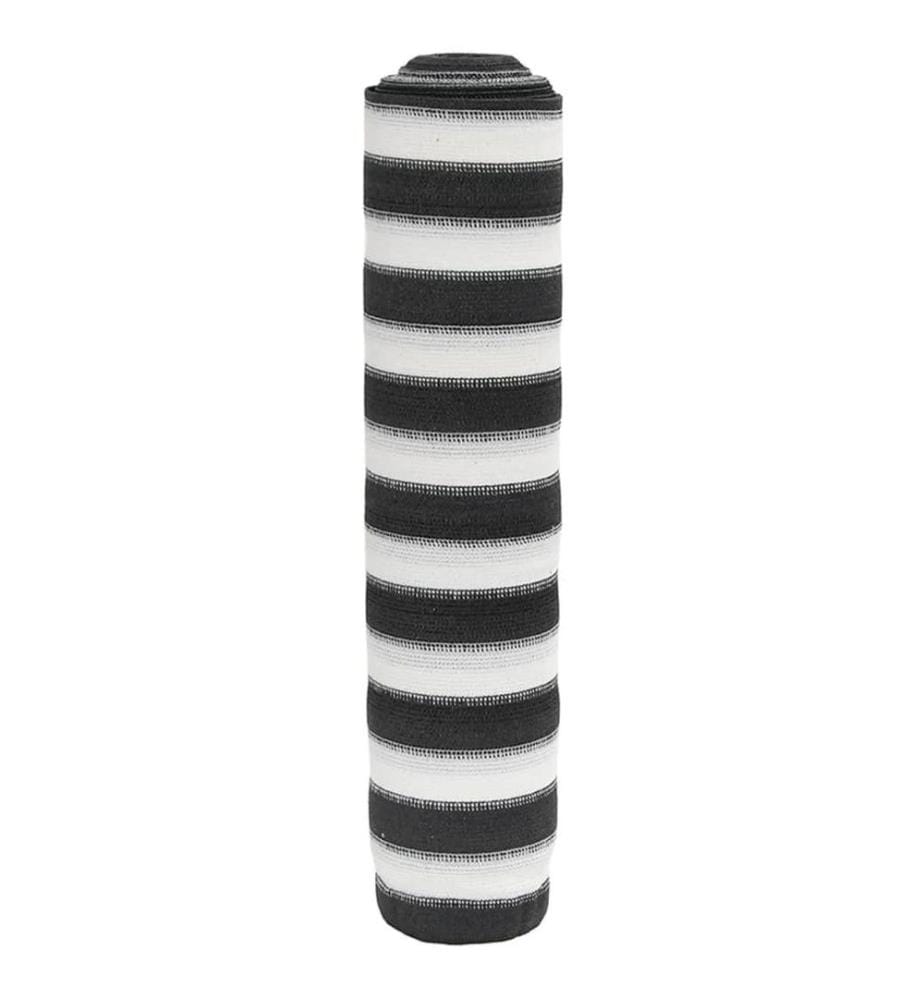 Filet brise-vue anthracite et blanc 2x10 m PEHD 75 g/m²