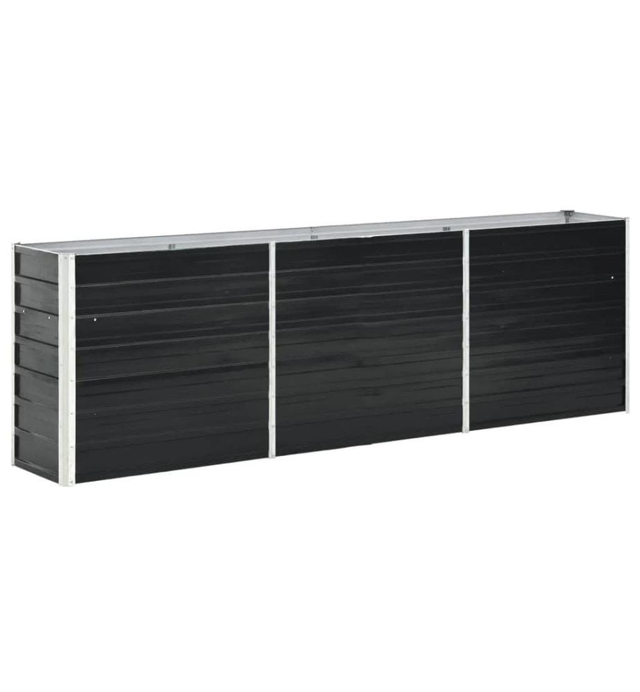 Lit surélevé de jardin Acier galvanisé 240x40x77 cm Anthracite