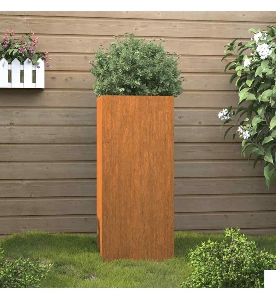 Jardinière 32x29x75 cm acier corten