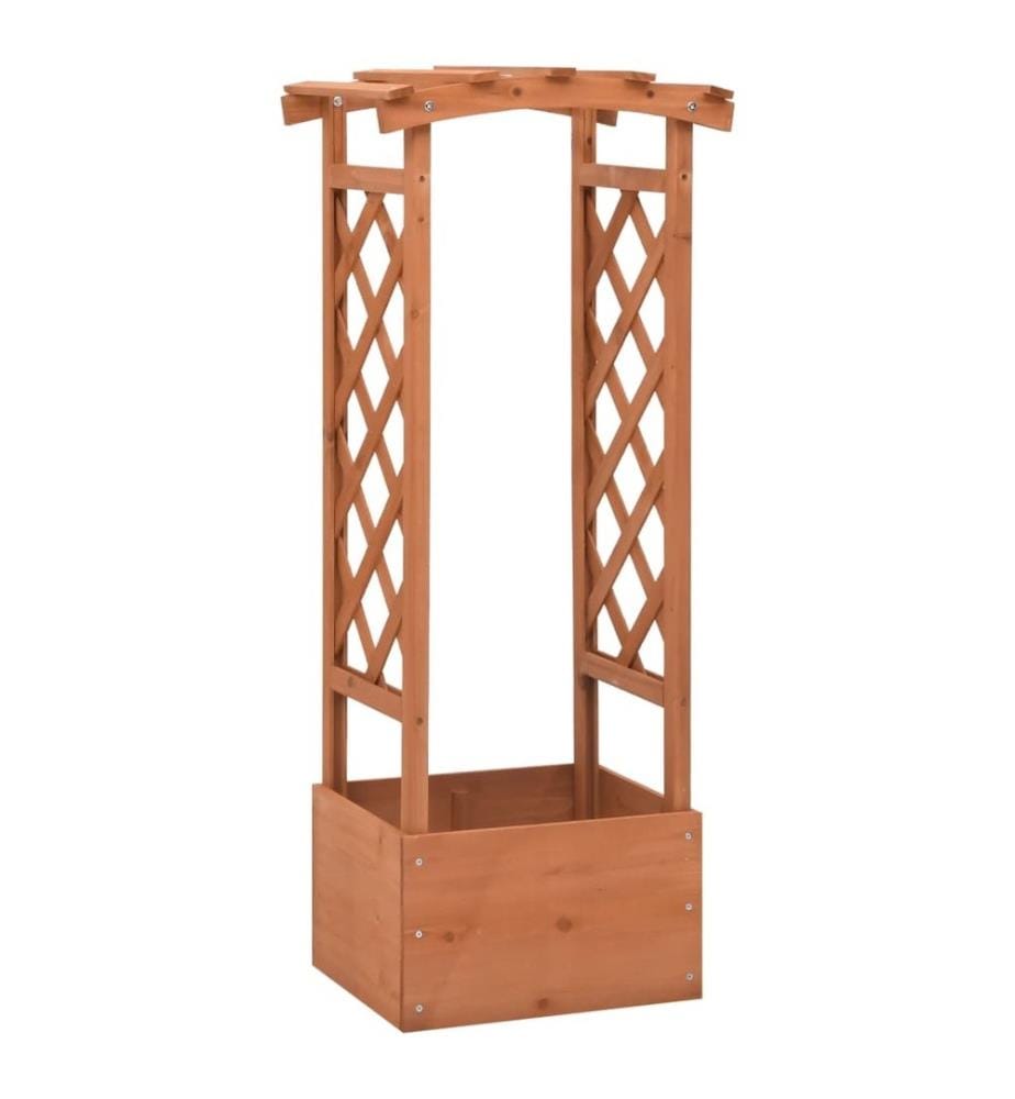 Jardinière à treillis avec arche 49x39x117 cm Bois de sapin