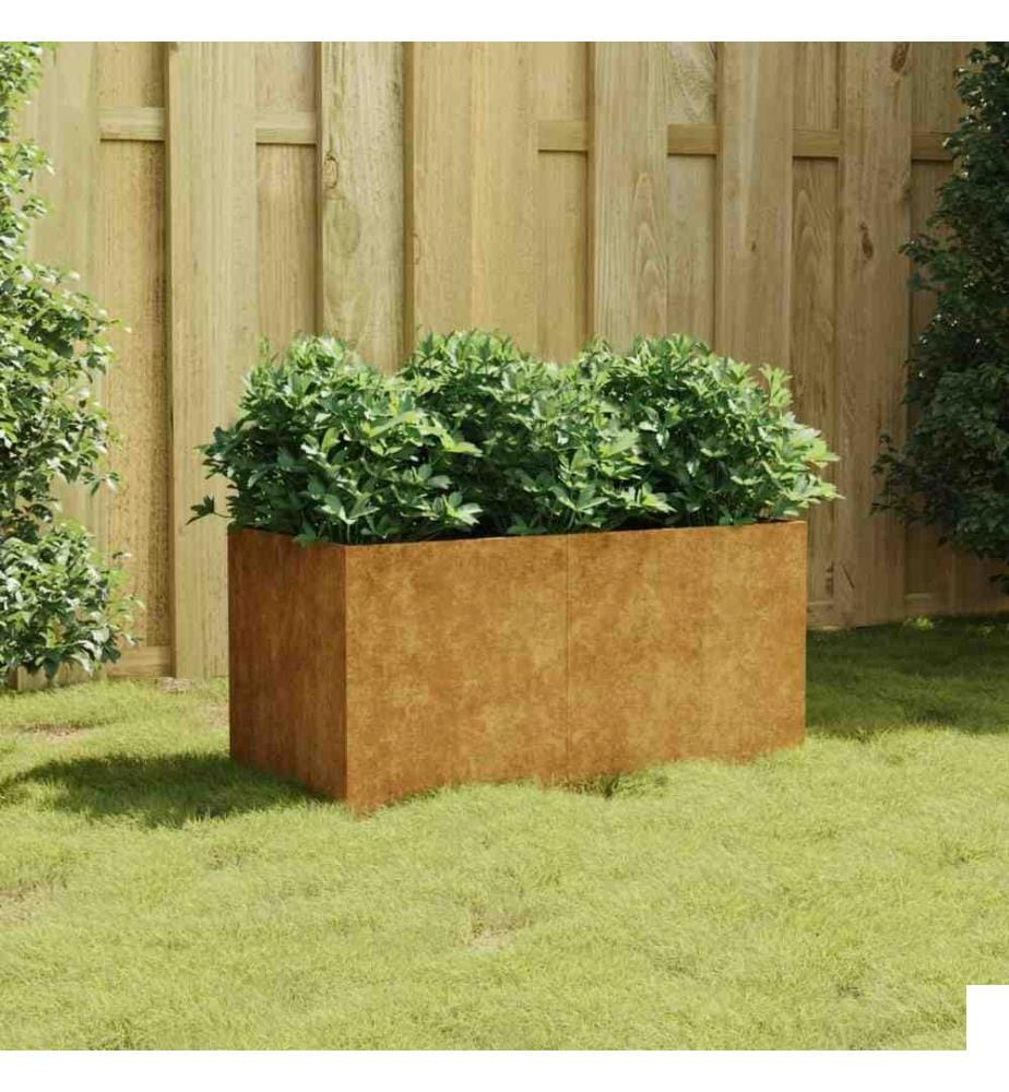 Jardinière 80x40x40 cm acier corten