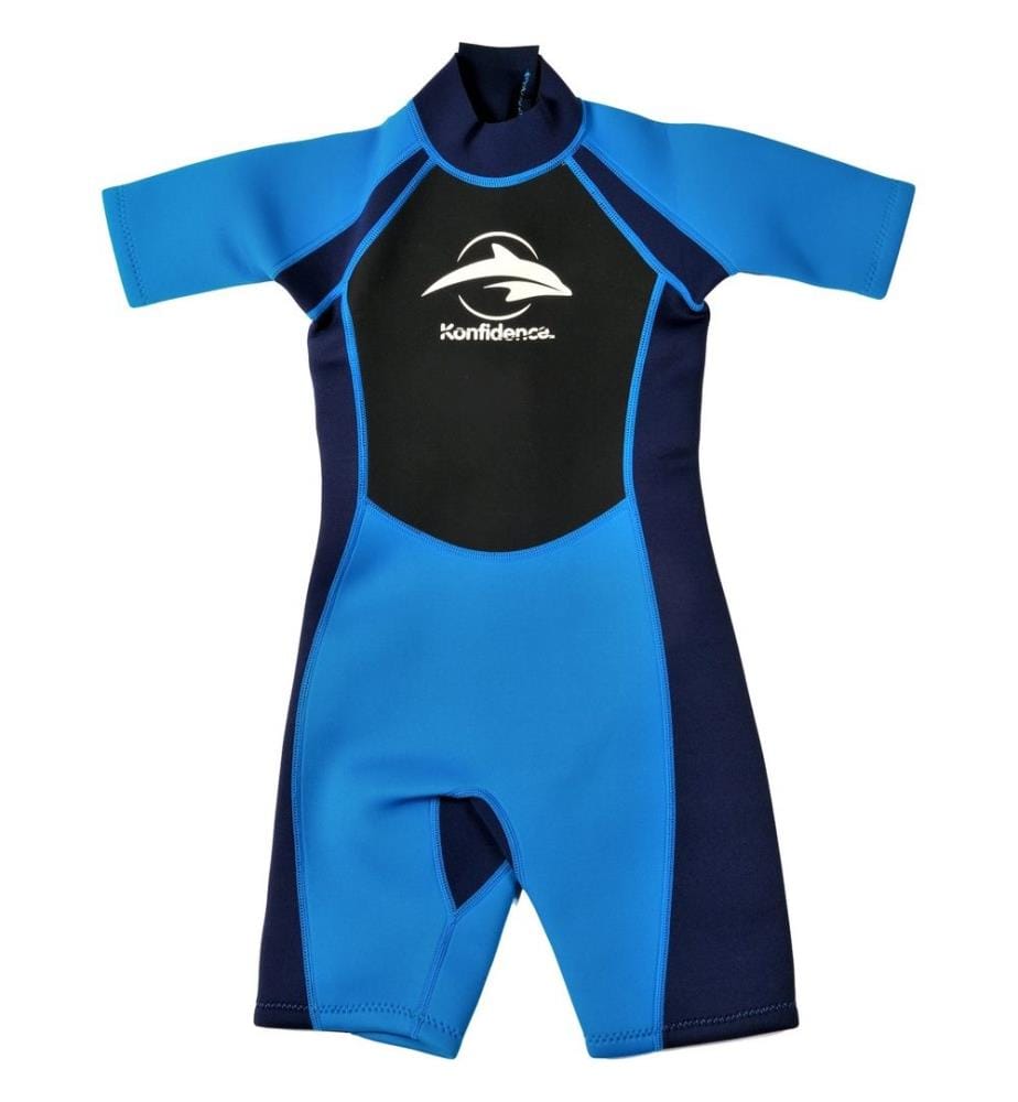 Combinaison en néoprène Shorty bleu, 11-12 ans