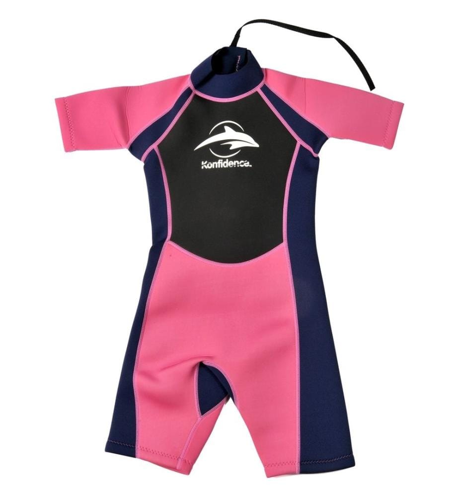Combinaison en néoprène Shorty rose vif, 3-4 ans