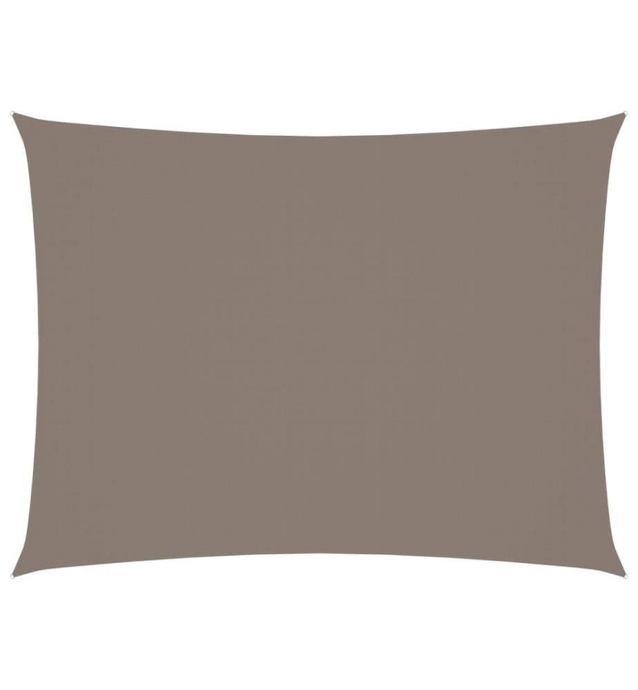 Voile de parasol tissu oxford rectangulaire 6x8 m taupe
