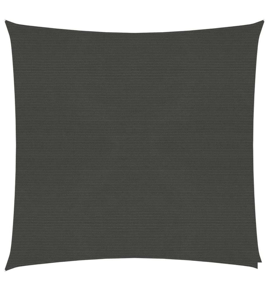 Voile d'ombrage 160 g/m² Anthracite 7x7 m PEHD