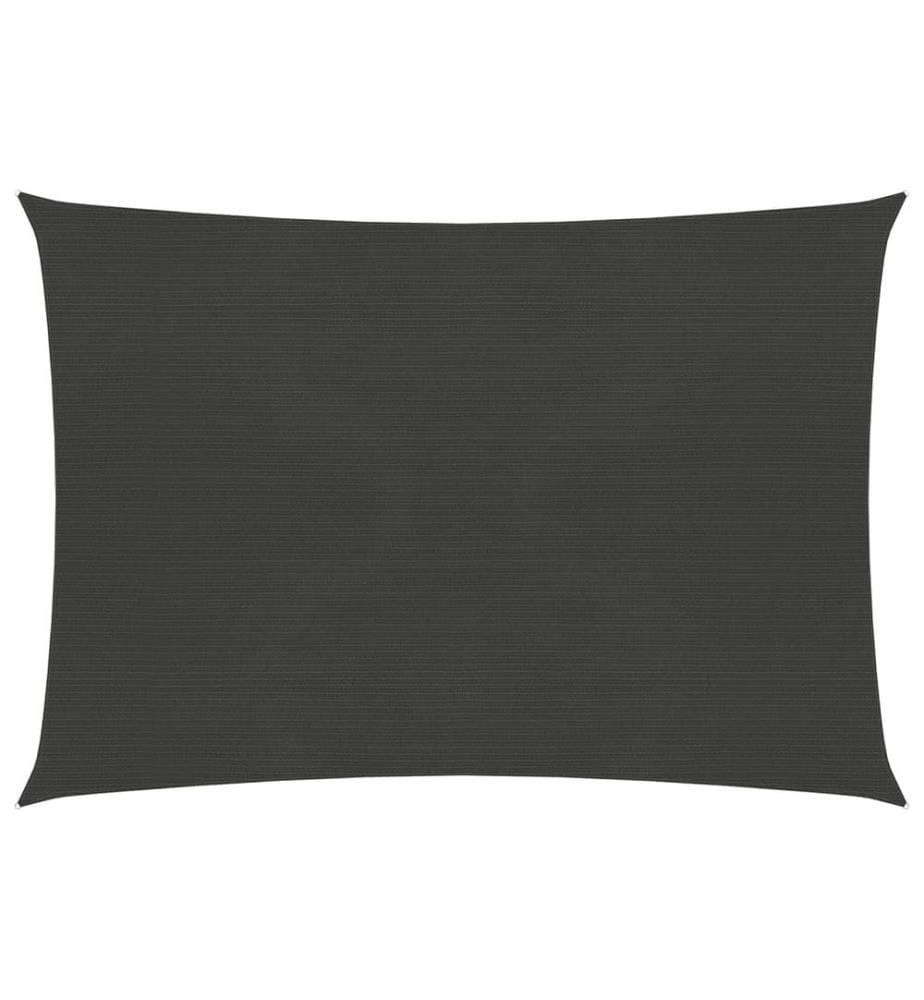Voile d'ombrage 160 g/m² Anthracite 5x6 m PEHD