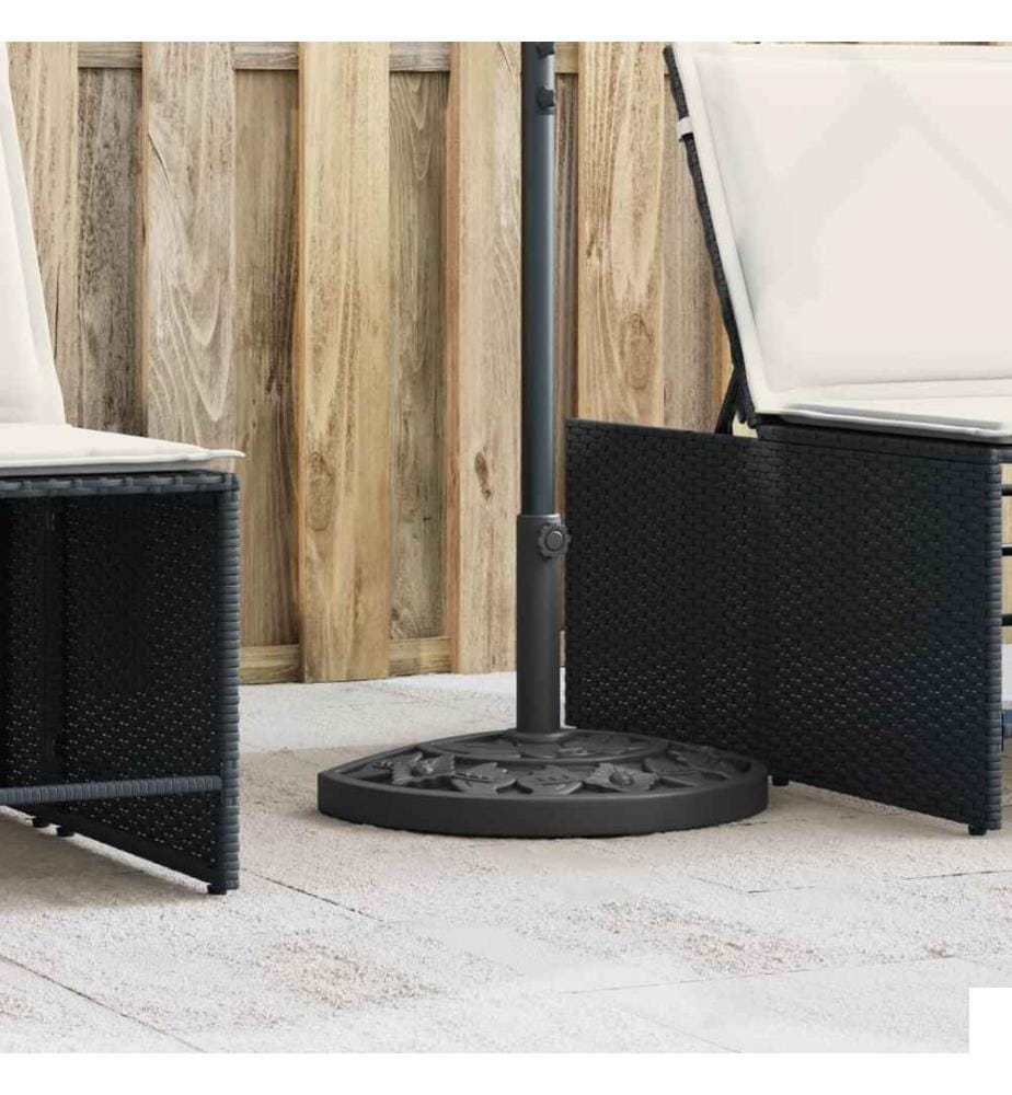 Base de parasol pour mâts Ø38 / 48 mm 9 kg demi-rond