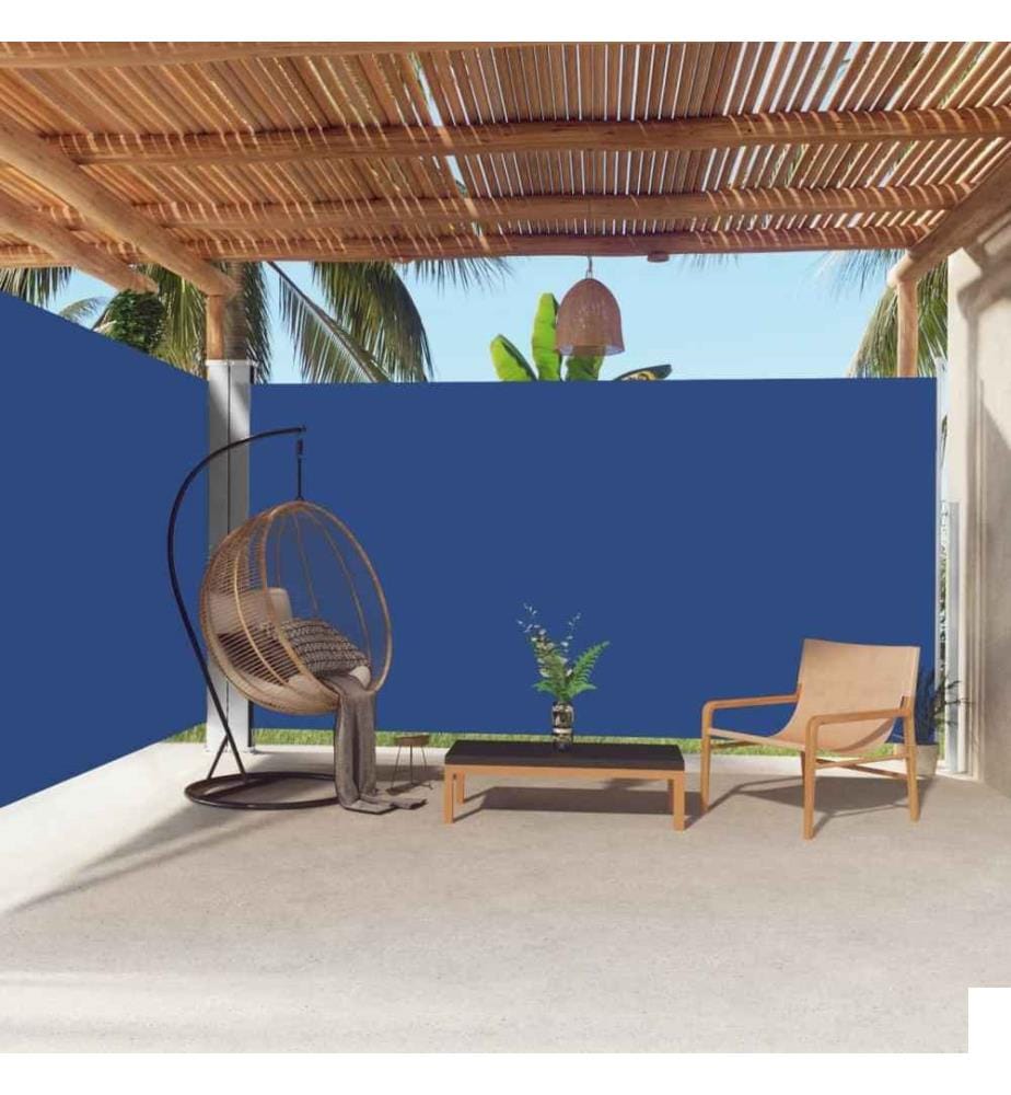 Auvent latéral rétractable Bleu 200x600 cm