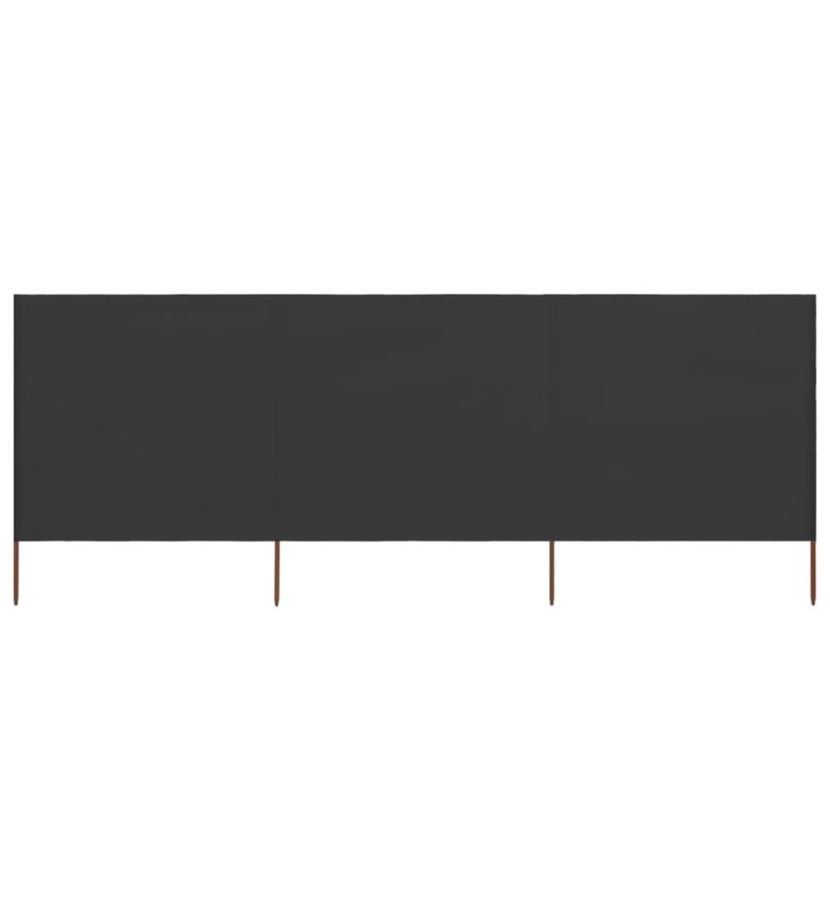 Paravent 3 panneaux Tissu 400 x 160 cm Anthracite