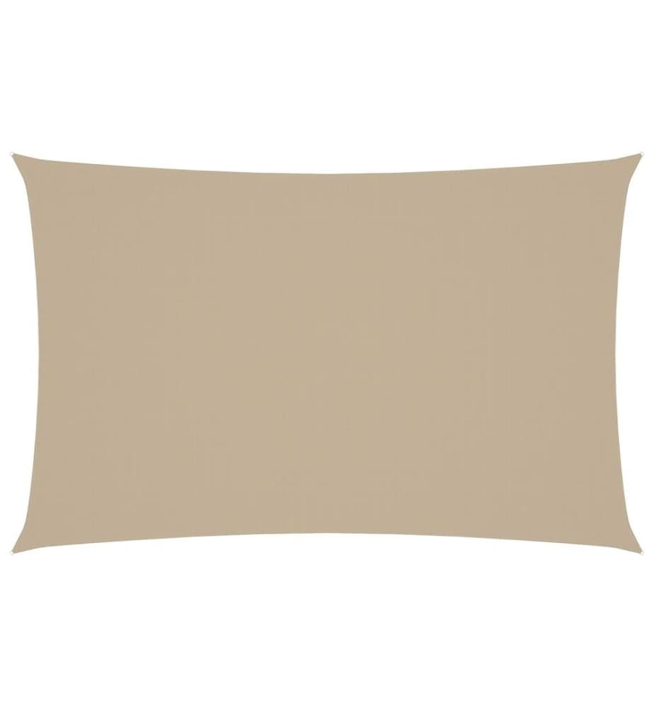 Voile de parasol tissu oxford rectangulaire 4x7 m beige