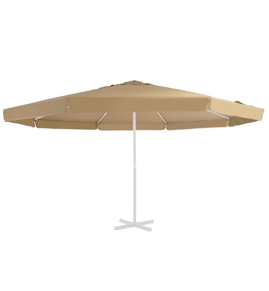 Tissu de remplacement pour parasol d'extérieur Taupe 500 cm